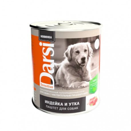 Консервы Darsi для собак с чувствительным пищеварением 