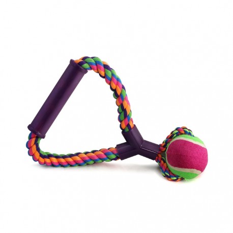 Игрушка для собак Верёвка с ручкой мяч