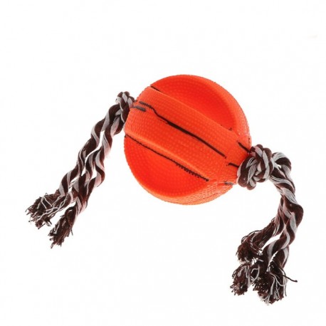 Игрушка утолщенная на канате Баскетбольный мяч 9 см
