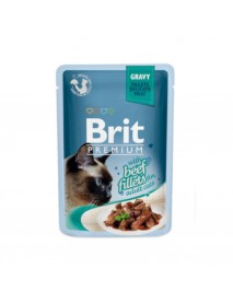 Влажный корм Brit Premium Кусочки из филе говядины в соусе