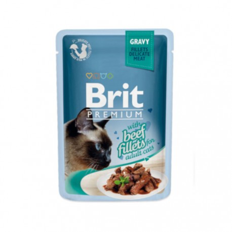 Влажный корм Brit Premium Кусочки из филе говядины в соусе