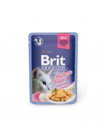 Влажный корм Brit Premium Кусочки из куриного филе в желе
