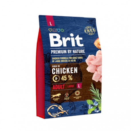 Сухой корм Brit Premium by Nature Adult L для взрослых собак крупных пород