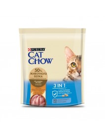 Сухой корм Cat Chow Feline 3 in 1 с индейкой для взрослых кошек 
