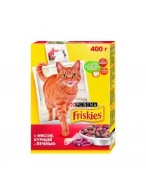 Сухой корм Friskies для взрослых кошек с мясом курицей и печенью 