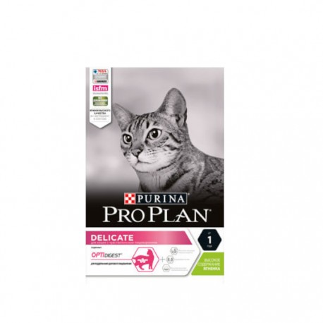 Сухой корм Pro Plan Delicate для кошек с чувствительным пищеварением с ягненком