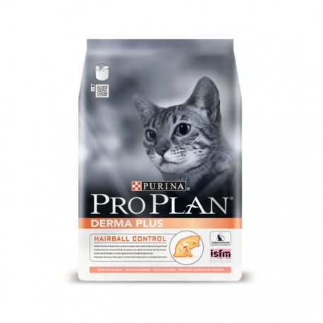 Сухой корм Pro Plan Derma Plus для взрослых кошек с чувствительной кожей с лососем 