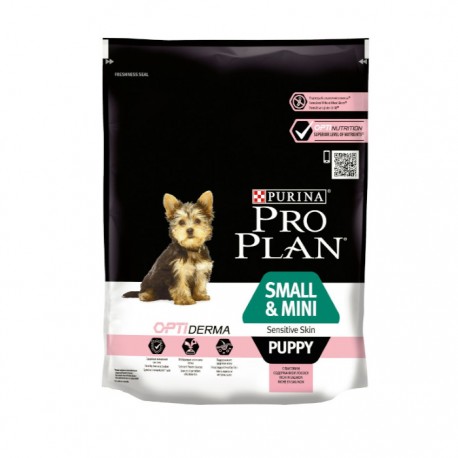 Сухой корм Pro Plan Small&Mini Puppy Sensitive Skin для щенков мелких пород с чувствительной кожей