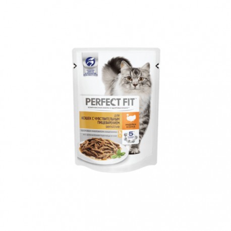 Влажный корм Perfect Fit Sensitive для кошек с чувствительным пищеварением 