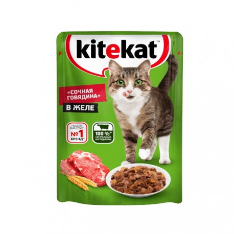 Влажный корм для кошек Kitekat в желе 85 г 